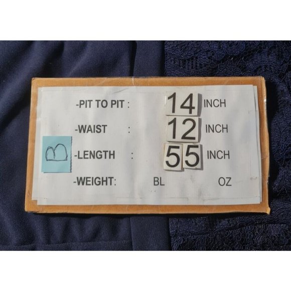 LuLus Hopeful Romantic Hunter Navy Blue Lace Mermaid Maxi Dress Women Size XS BP - Picture 7 of 7